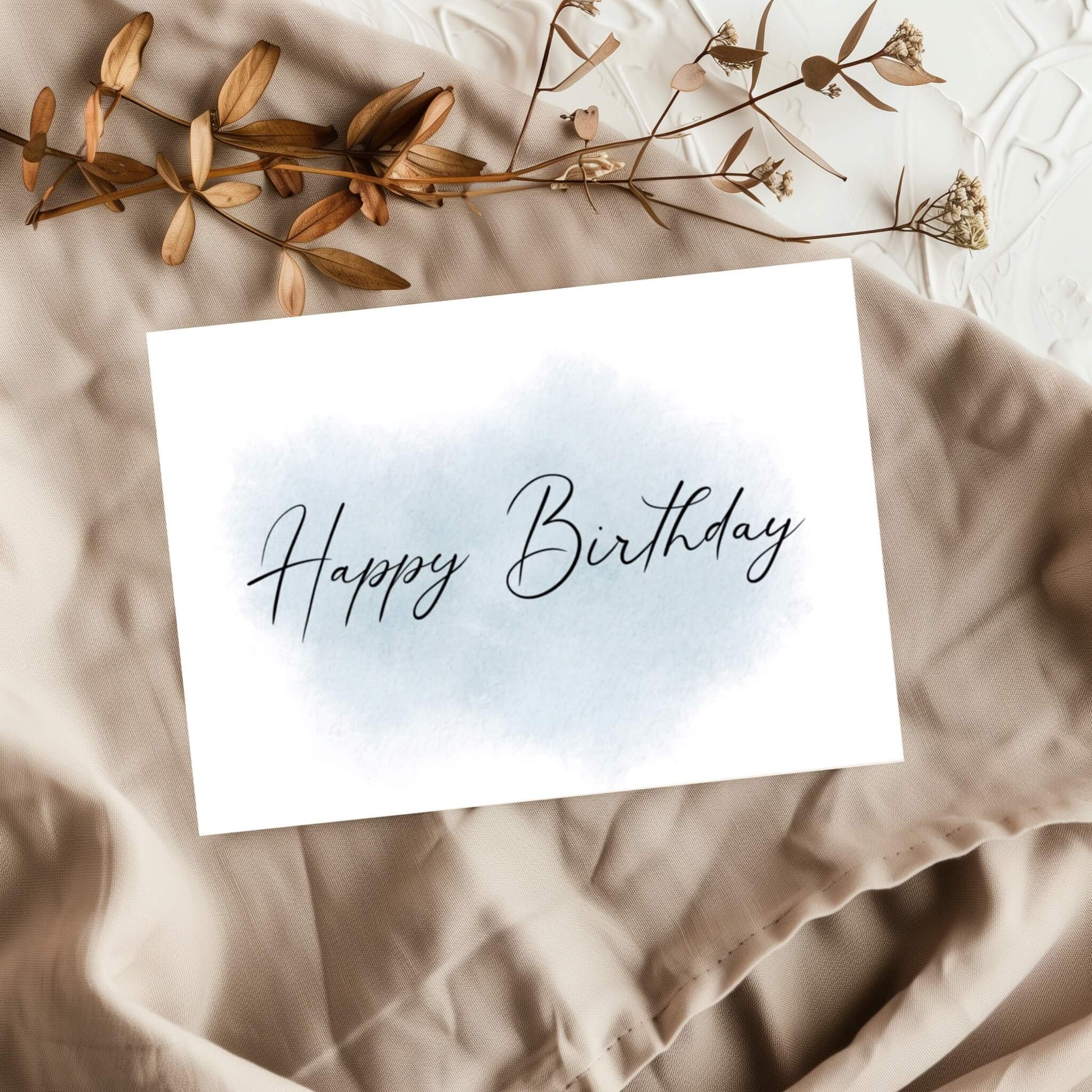 Elegant Printable Birthday Card Online - ArtistryLoftStudio