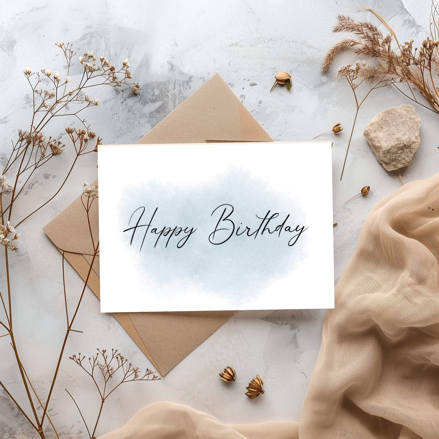 Elegant Printable Birthday Card Online - ArtistryLoftStudio