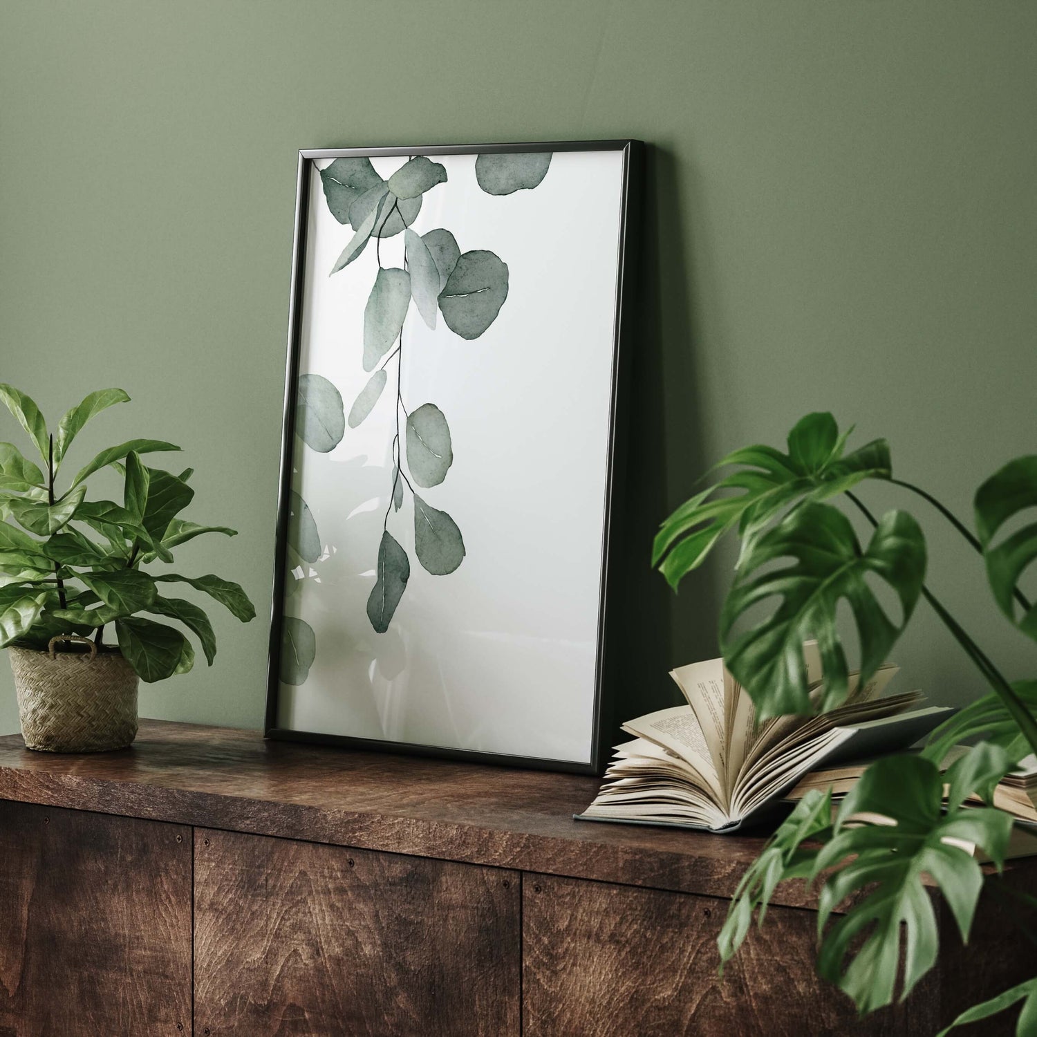 Minimalist Eucalyptus Wall Art