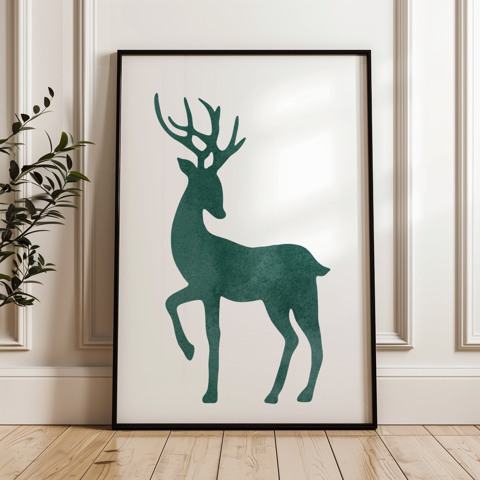 Minimalist Nordic Deer Art | Printable Wall Art for Modern and Rustic Spaces