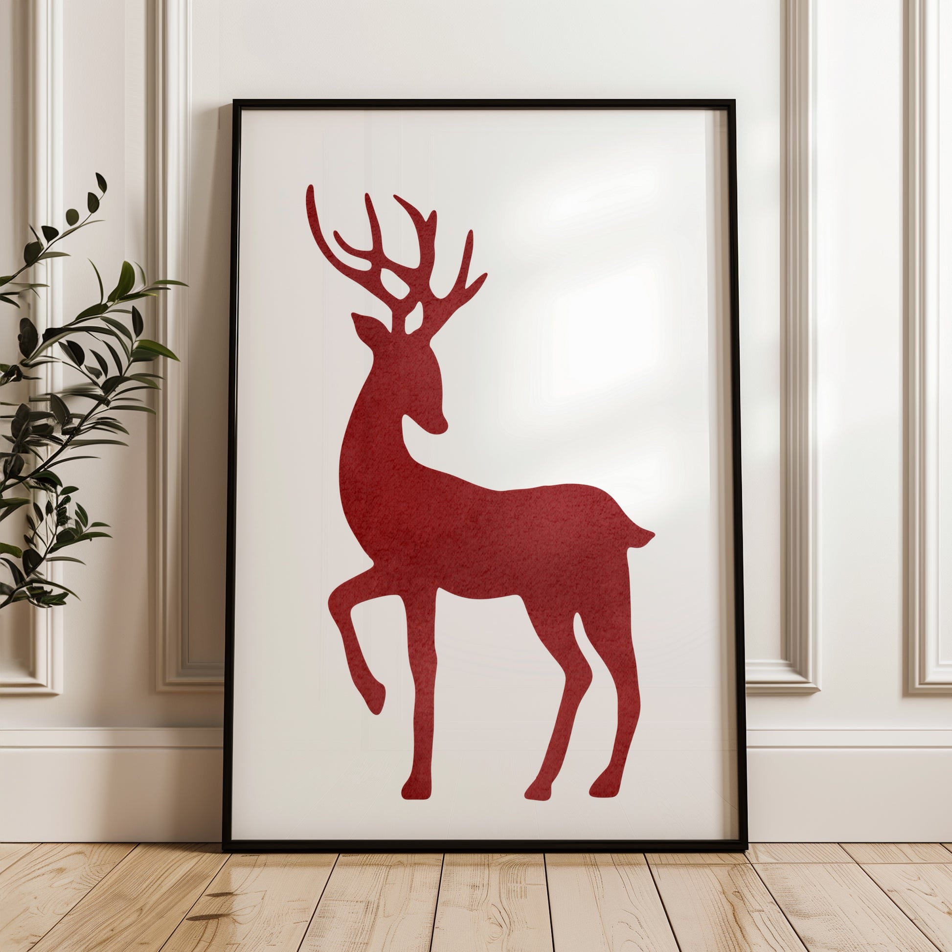 Minimalist Nordic Deer Art | Printable Wall Art for Modern and Rustic Spaces