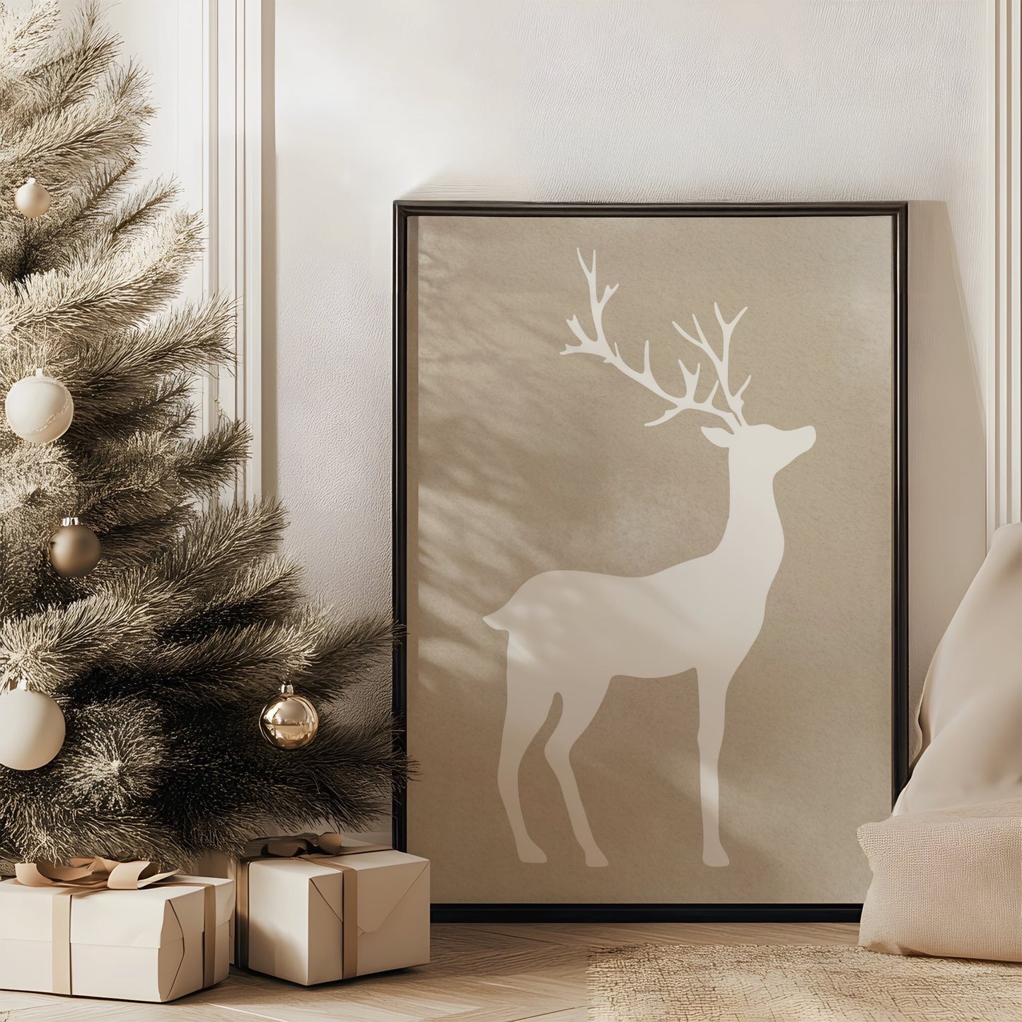 Minimalist Deer Silhouette | Printable Wall Art for Modern and Nature-Inspired Spaces