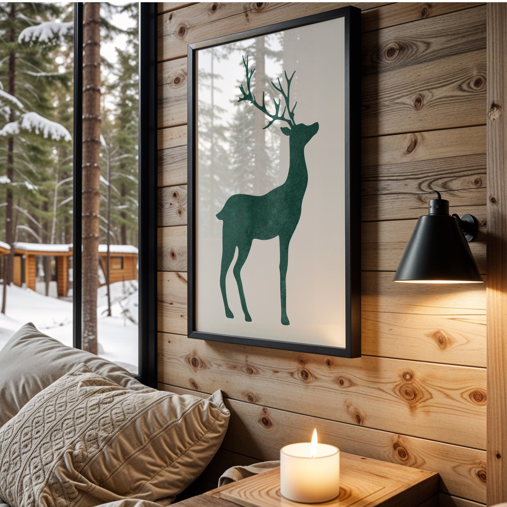 Minimalist Deer Art | Printable Wall Art for Modern and Nature-Inspired Decor