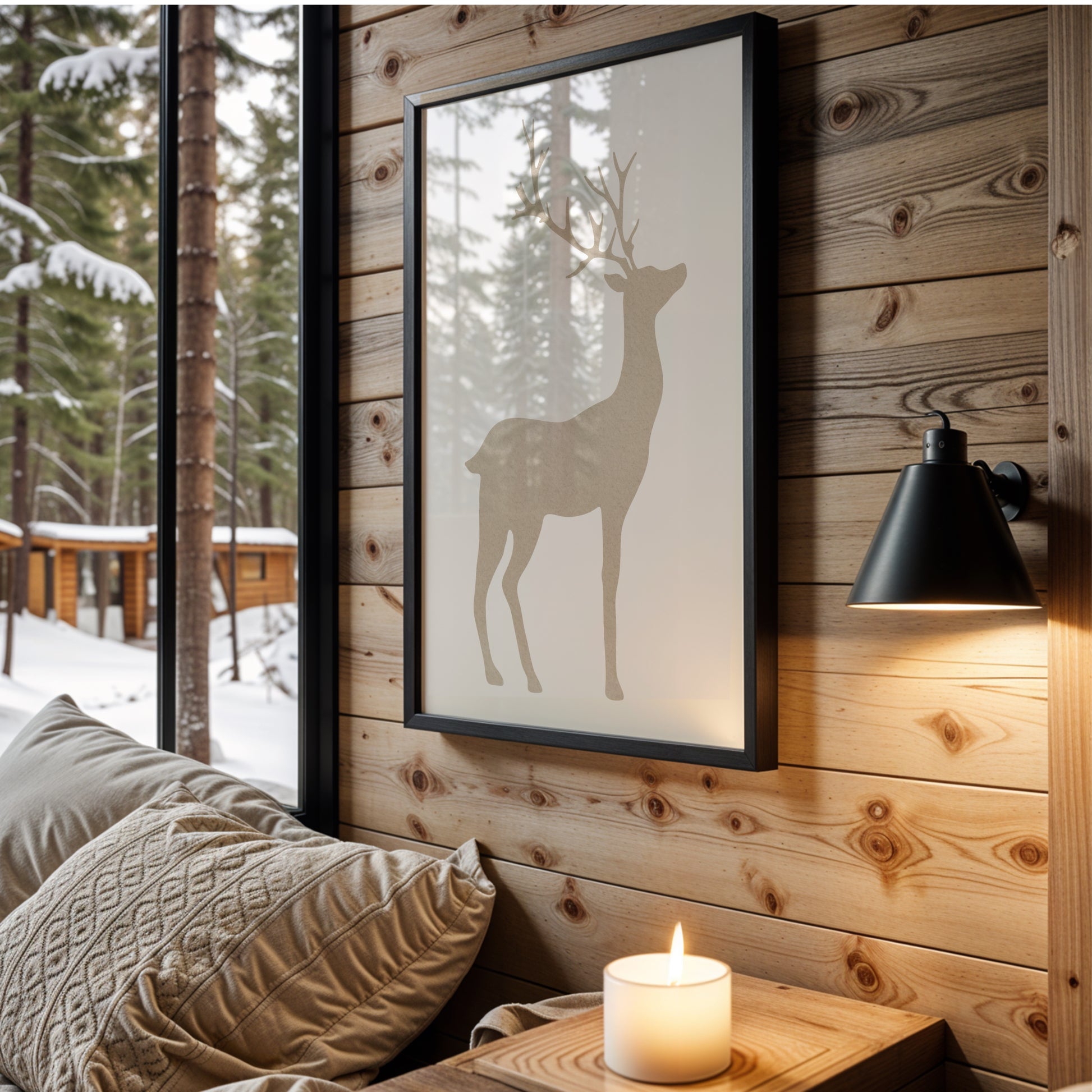 Minimalist Deer Art | Printable Wall Art for Modern and Nature-Inspired Decor