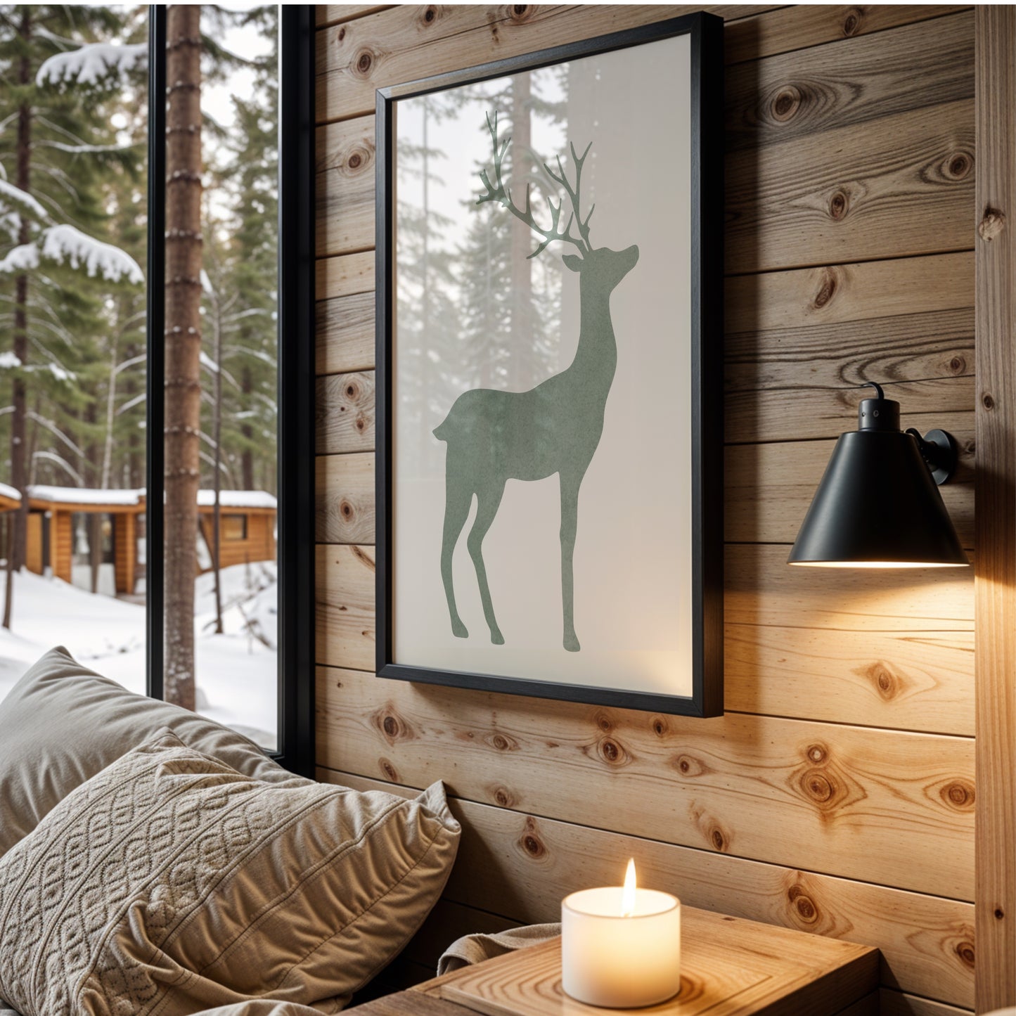 Minimalist Deer Art | Printable Wall Art for Modern and Nature-Inspired Decor