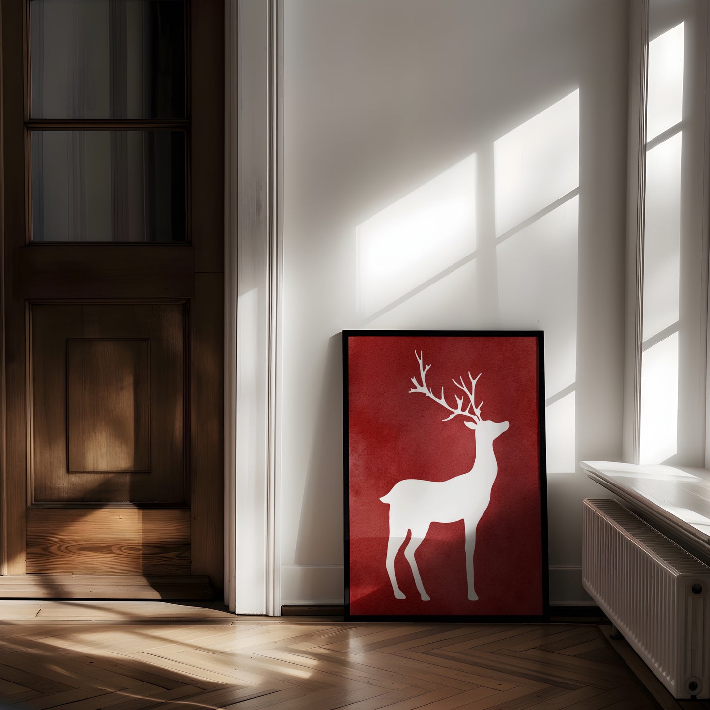 Minimalist Deer Silhouette | Printable Wall Art for Modern and Nature-Inspired Spaces