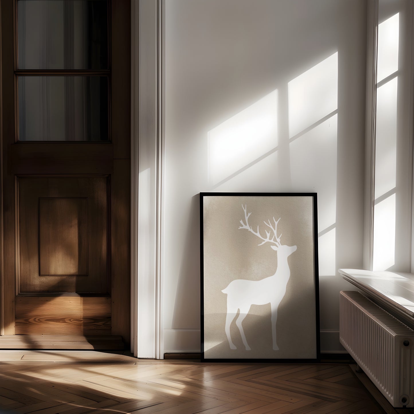 Minimalist Deer Silhouette | Printable Wall Art for Modern and Nature-Inspired Spaces