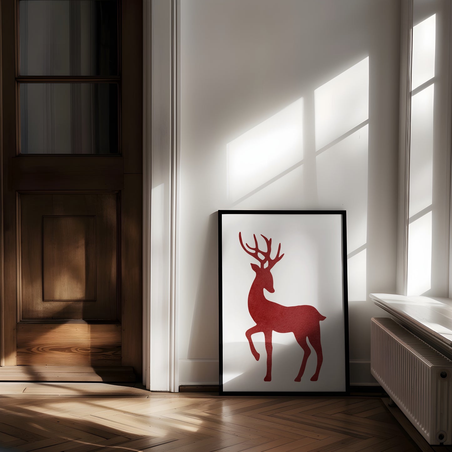 Minimalist Nordic Deer Art | Printable Wall Art for Modern and Rustic Spaces