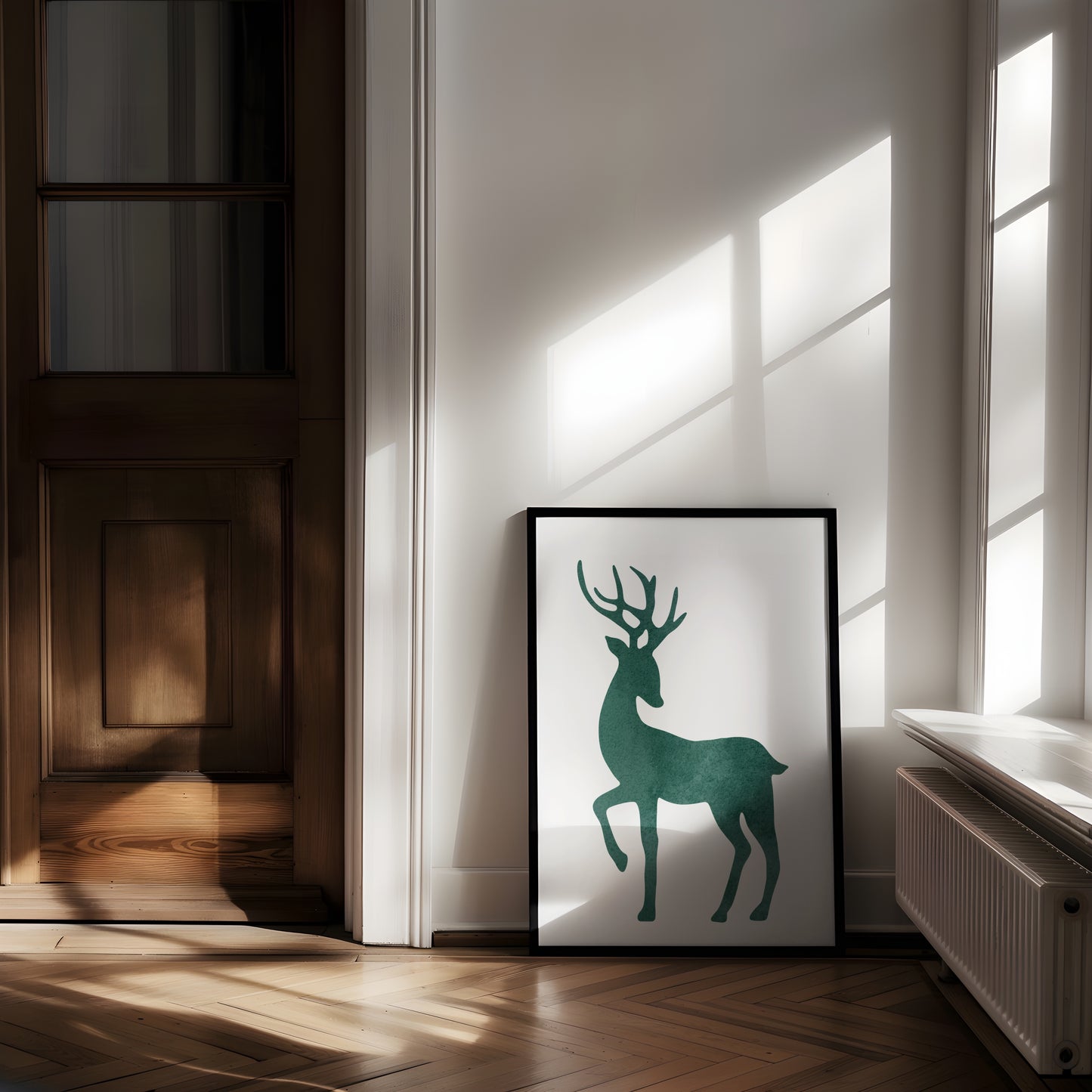 Minimalist Nordic Deer Art | Printable Wall Art for Modern and Rustic Spaces