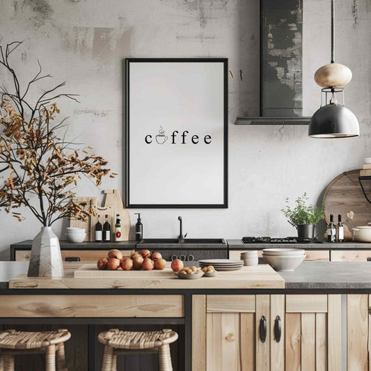 Coffee Art | Printable Wall Art Piece with "Coffee" Lettering