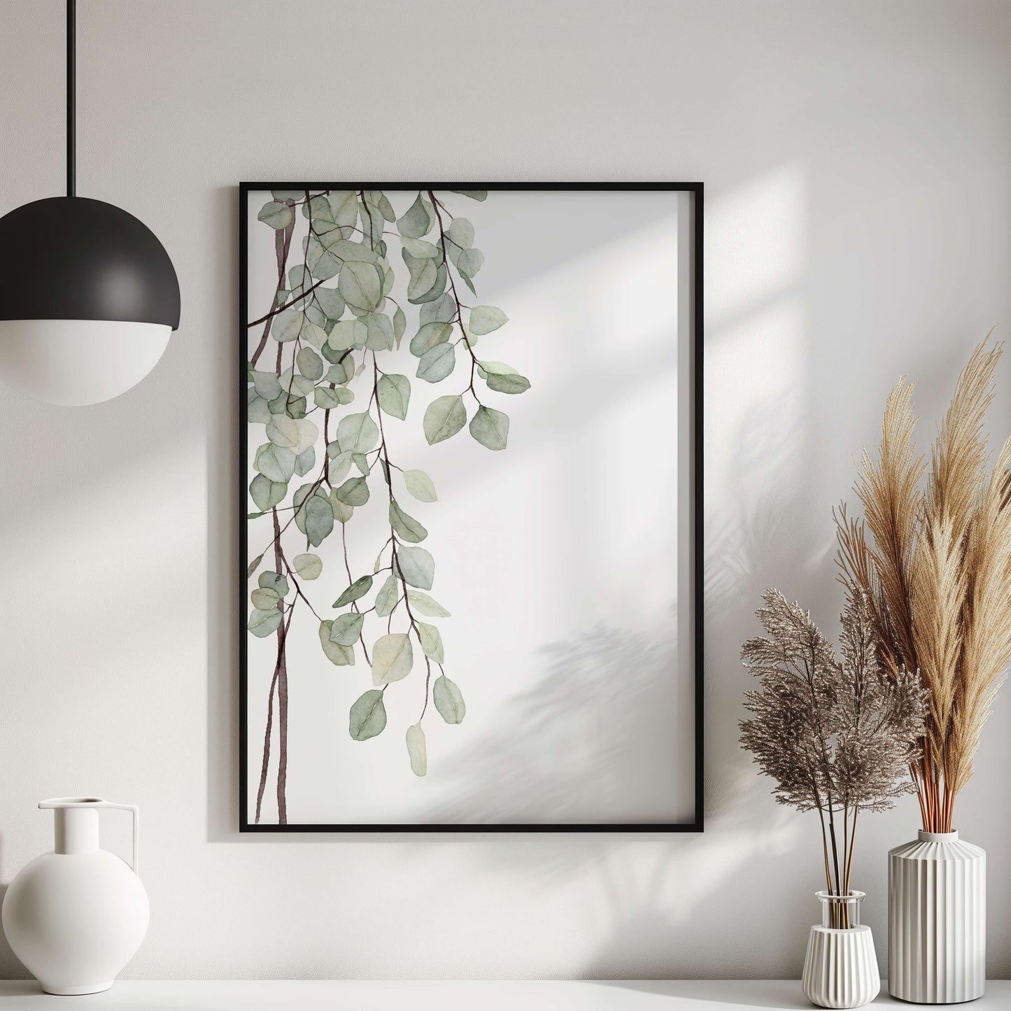 Watercolor Eucalyptus Leaves | Printable Botanical Poster